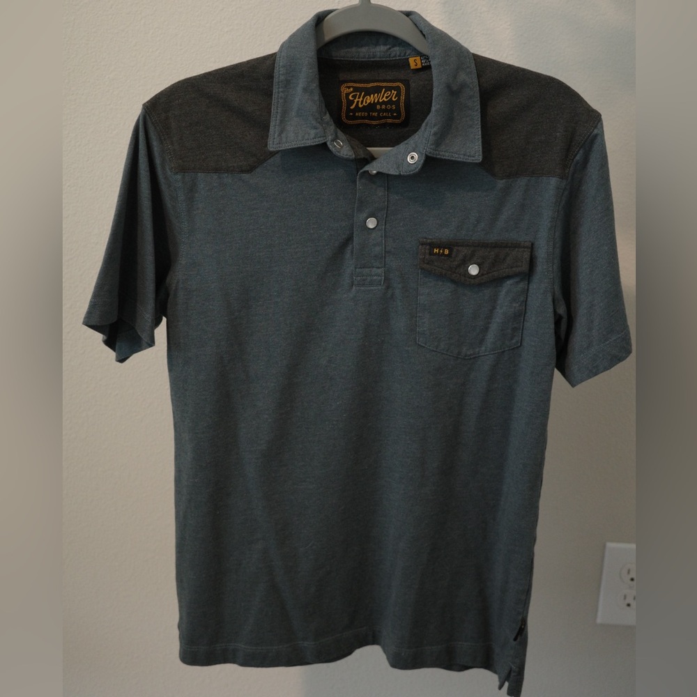 Howler Brothers Western Blue Polo Shirt
